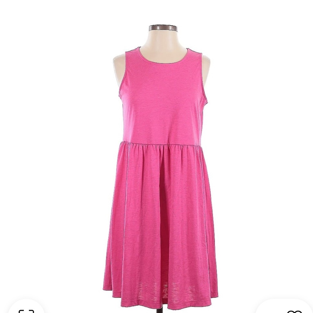 Old Navy Dress Hot Pink Sleeveless round Neck Midi NWT Size Large Flowy